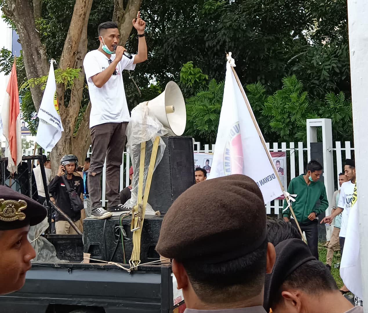 JPMI Banten Gelar Aksi Simpatik Tolak Raperda SOTK di KP3B
